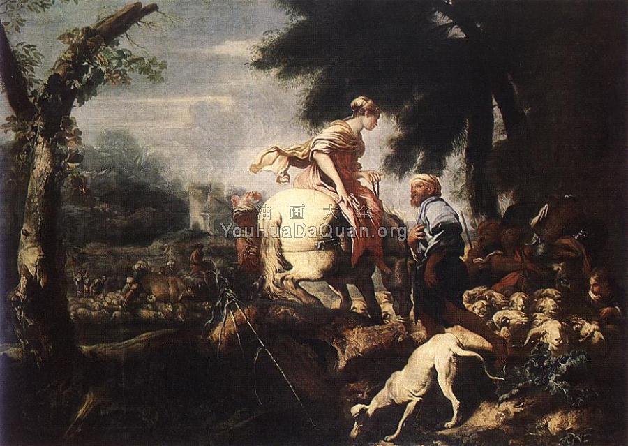 Meeting of Isaac and Rebecca - 乔瓦尼·贝内德托·卡斯蒂廖内